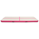 Inflatable Gymnastics Mat with Pump 400x100x20 cm PVC Pink 92679