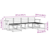 Outdoor Sofa Set 6 pcs Natural Engineered Wood 3366782