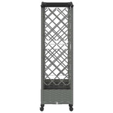 Raised Bed with Trellis and Roof Light Grey 203.5 x 40 x 129 cm 3423155