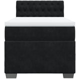 Box Spring Bed with Mattress Black 90x190 cm Velvet 3286194