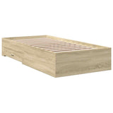 Bed Frame Sonoma oak Engineered wood 100x200 cm Bed Frame 3280421