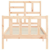 Bed Frame without Mattress Single Solid Wood Pine 3193041