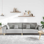 Fabric Sofa with Cushion Cloud Grey 208 cm Fabric 3335151