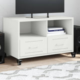 TV Cabinet White 68x39x43.5 cm Steel 846703