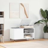 Record Cabinet White 85x38x48 cm Engineered Wood 831692