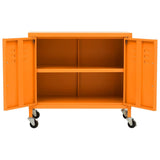 Storage Cabinet Orange 60x35x56 cm Steel 336264