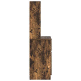 Bedside Cabinet Smoked Oak 39x35x125 cm Engineered Wood 861314