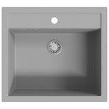 Granite Kitchen Sink Single Basin Grey 142955