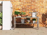 2 Tier Potting Bench Table, Galvanised Steel Garden Planting Work Bench Workstation with Storage T3398P323892