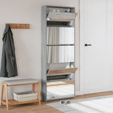 Shoe Cabinet with Mirror 5-Layer Grey Sonoma 63x17x169.5 cm 3228284