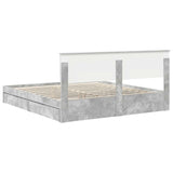 Storage Bed Concrete Grey 180 x 200 cm Engineered Wood 3410773