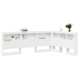 Storage Headboard with Shelf White 120 cm Engineered Wood 3335477