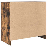 Sideboard with Drawer Smoked Oak 71x35x65 cm Engineered Wood 861602