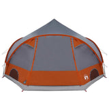 Dome Tent 4-Person with Roof Grey and Orange 505 x 450 x 248 cm 42004022