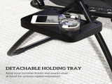 Zero Gravity Lounger Chair, Folding Reclining Patio Chair with Shade Cover, Padded Seat, Cup Holder, T3398P327987
