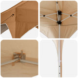 Pop-up Party Tent 290 x 290 x 245 cm Beige 42019848