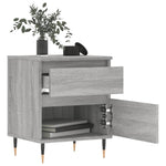 ZNTS Bedside Cabinets 2 pcs Grey Sonoma 40x35x50 cm Engineered Wood 830665