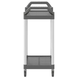 2-Tier Trolley Grey 81x41x92 cm Aluminium 30327