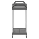 ZNTS 2-Tier Trolley Grey 81x41x92 cm Aluminium 30327