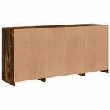 Sideboard with LED Lights Smoked Oak 142.5x37x67 cm 3209090