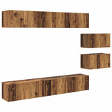 TV Cabinet Set Wall-mounted Old Wood Engineered Wood 3393351