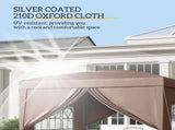 3 x 3 m Pop Up Gazebo, Wedding Party Canopy Tent Marquee with Carry Bag and Windows, Coffee T3398P314131