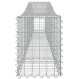 Arched Gabion Baskets 4 pcs 400x30x40/60 cm Galvanised Iron 3145789