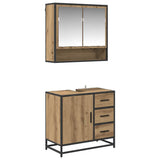 Bathroom Furniture Set 2 pcs Artisan Oak Engineered Wood 3402507