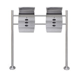 Double Mailbox on Stand Stainless Steel 271747