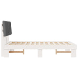 Bed Frame with Upholstered Headboard Light Grey 120 x 190 cm 877508