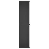 Outdoor Storage Cabinet Grey and Black 65x37x165 cm PP 364201