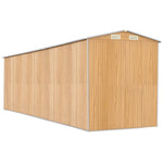 Garden Shed Light Brown 192x689x223 cm Galvanised Steel 3147477