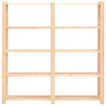 5-Tier Storage Rack 170x38x170 cm Solid Pinewood 500 kg 286198