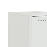 Bedside Cabinets 2 pcs White 36x39x43.5 cm Steel 846625