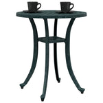 ZNTS Garden Table Green Ø48x53 cm Cast Aluminium 4002826