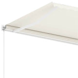Freestanding Manual Retractable Awning 600x300 cm Cream 3069597