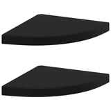 Corner Shelf Set of 2 Black Honeycomb MDF, metal 35 cm - Medium 323920
