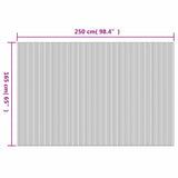 Room Divider Bamboo Dark Brown Width 250 cm Height 165 cm 241669