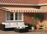 Retractable Awning Yellow, Orange and White 3 x 2 m 3418893