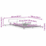 Bed Frame Brown 140 x 190 cm Wood 872405