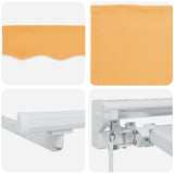 Manual Awning Frame with LEDs Sand 4 x 2 m 3425797