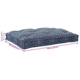 Sofa Cushion Indigo Print 120 x 80 x 12 cm Fabric 4019076