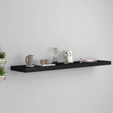 ZNTS Floating Wall Shelf Black 120x23.5x3.8 cm MDF 323841