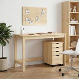Desk Cabinet Set 2 pcs Brown Solid Pine Wood 3438769