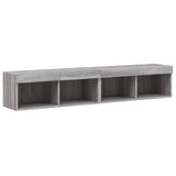 TV Cabinets with LED Lights 2 pcs Grey Sonoma 80x30x30 cm 837152