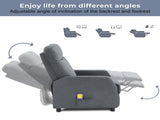 Fabric With 6-Point Massage Heating Function Recliner Light Gray 82079157