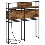 Storage Headboard with Shelf Smoked oak 75 cm Engineered wood 859612