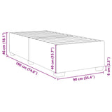 Bed Frame without Mattress Black 90x190 cm Single Fabric 3284438
