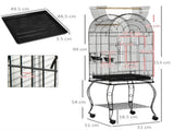 1.53 Bird Cage, Pet Viary, Feeding Stand, with Wheels, Perch T3398P349802