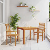 Dining Chair 2 pcs Brown 62 x 55 x 94 cm Solid Teak Wood 42007595